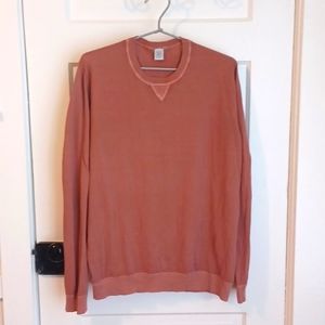 Blush colored Eleventy crew neck sweater